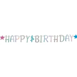 Girlang, happy birthday holographic 270 cm