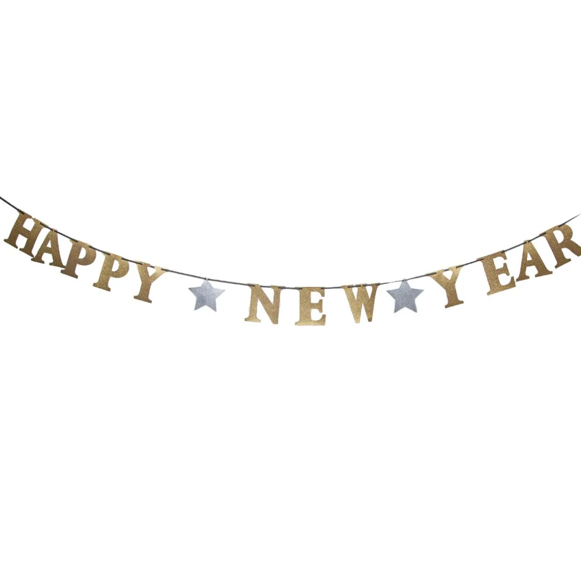 Girlang, happy new year guld 360x13 cm
