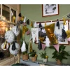 Girlang tassels, svart/vit/guld 3 m