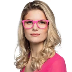 Glasögonbågar, rosa neon