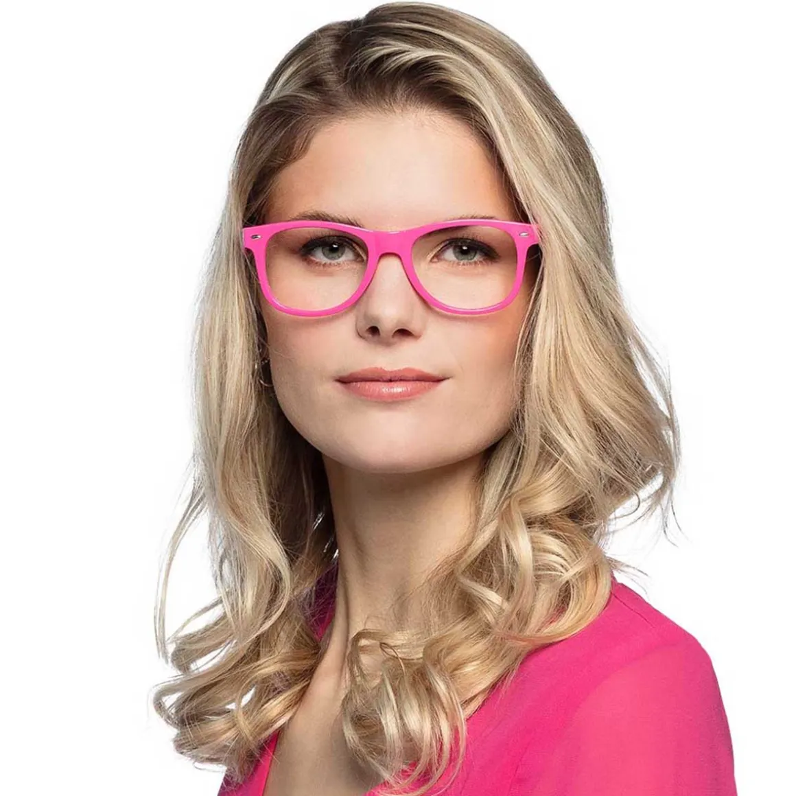 Glasögonbågar, rosa neon