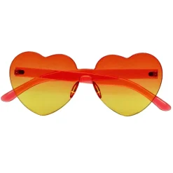 Glasögon, festival hearts orange mirror