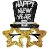 Glasögon, happy new year guld