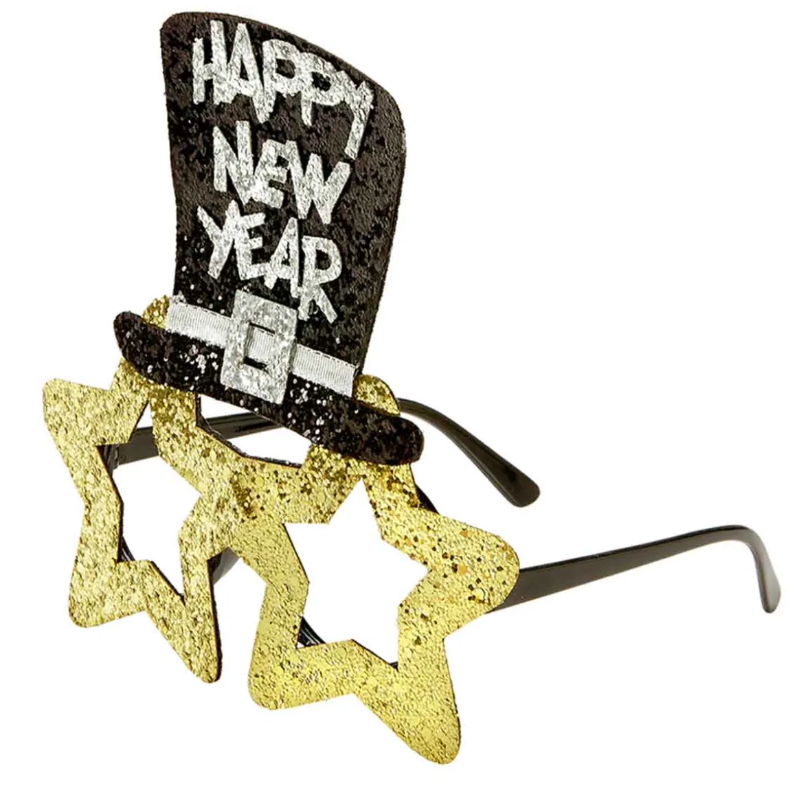 Glasögon, happy new year guld