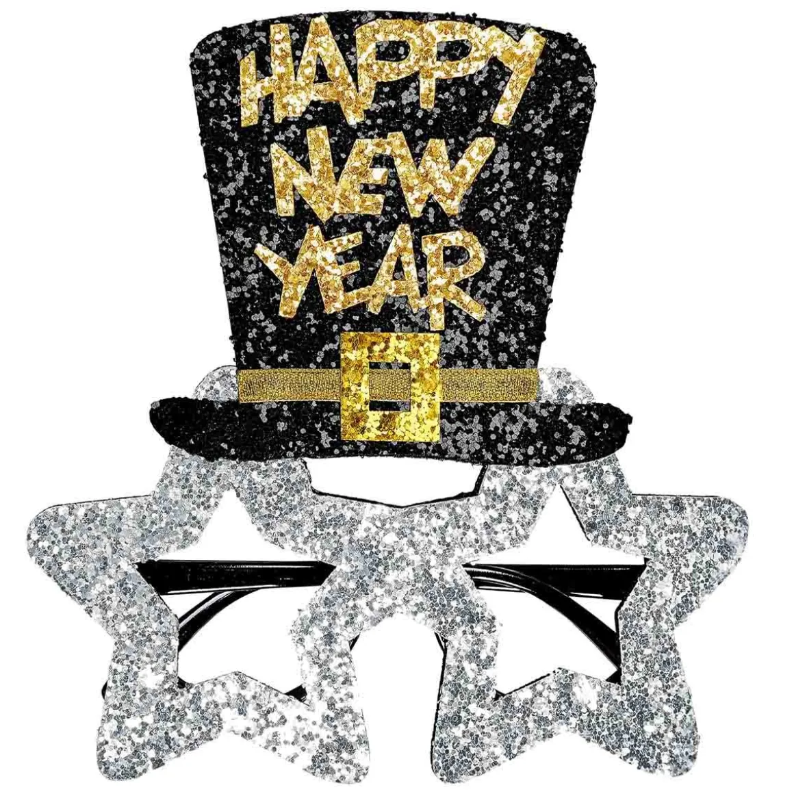 Glasögon, happy new year silver