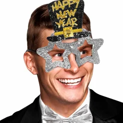 Glasögon, happy new year silver