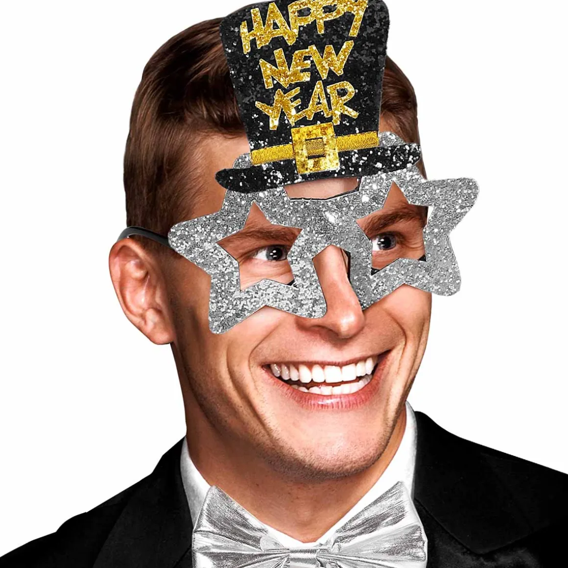 Glasögon, happy new year silver