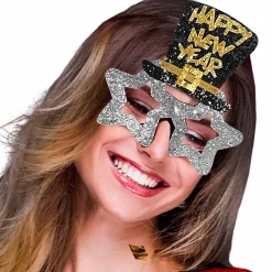 Glasögon, happy new year silver