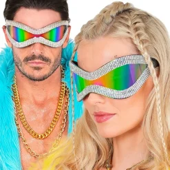 Glasögon, strass oversize
