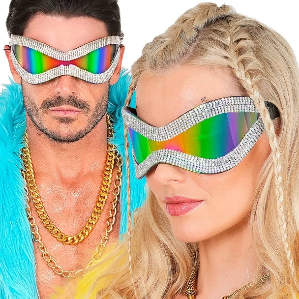 Glasögon, strass oversize