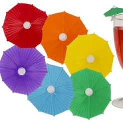Glasmarkör, cocktailparaply 6 st