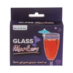 Glasmarkör, cocktailparaply 6 st
