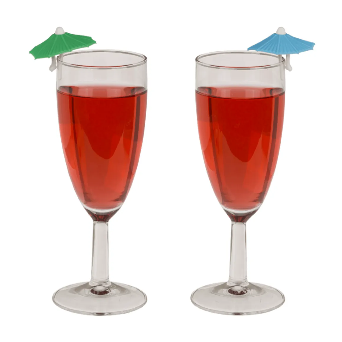 Glasmarkör, cocktailparaply 6 st