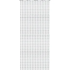 Glitterdraperi, stjärnor silver 100x245 cm