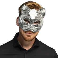 Ögonmask, disco cat silver