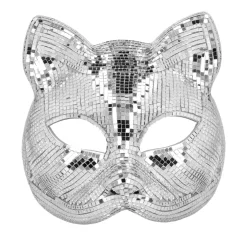 Ögonmask, disco cat silver