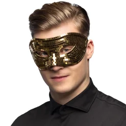 Ögonmask, disco guld