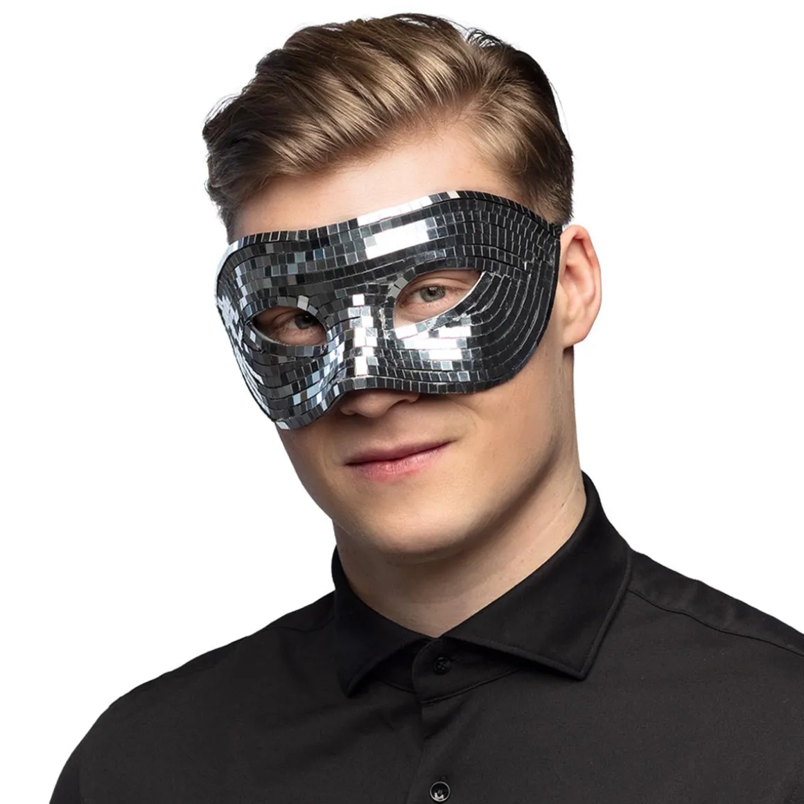 Ögonmask, disco silver