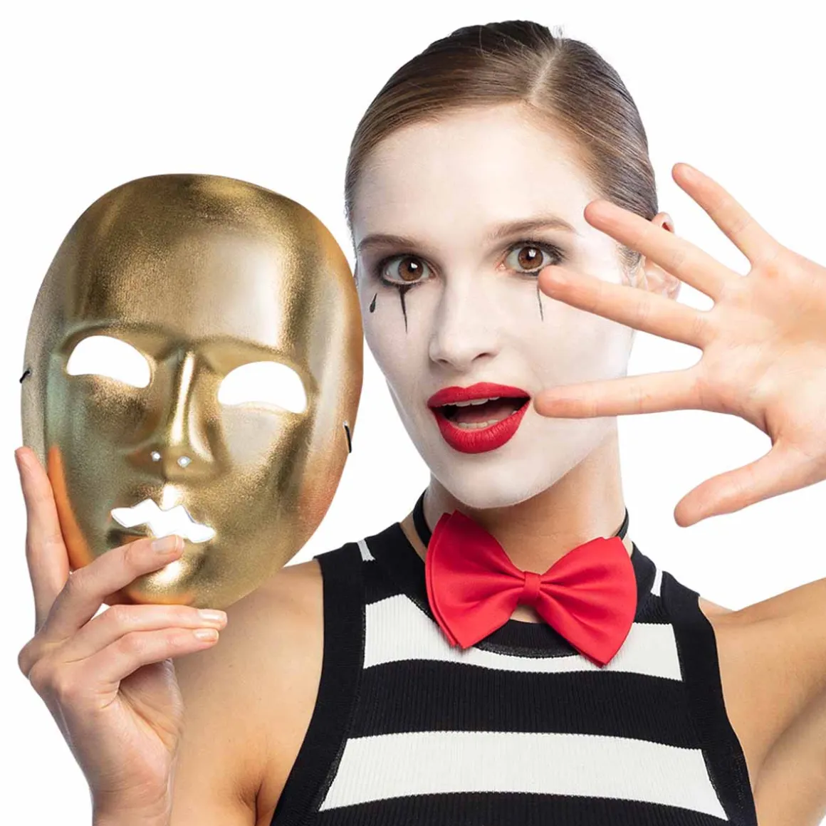 Ögonmask, teater guld