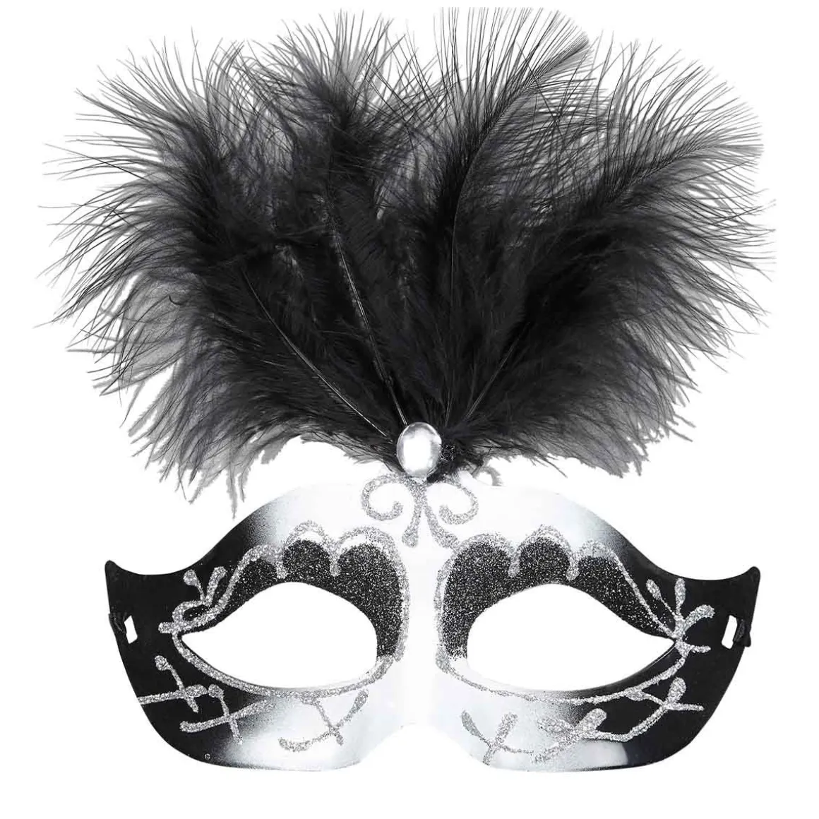 Ögonmask, Venice svart & vit