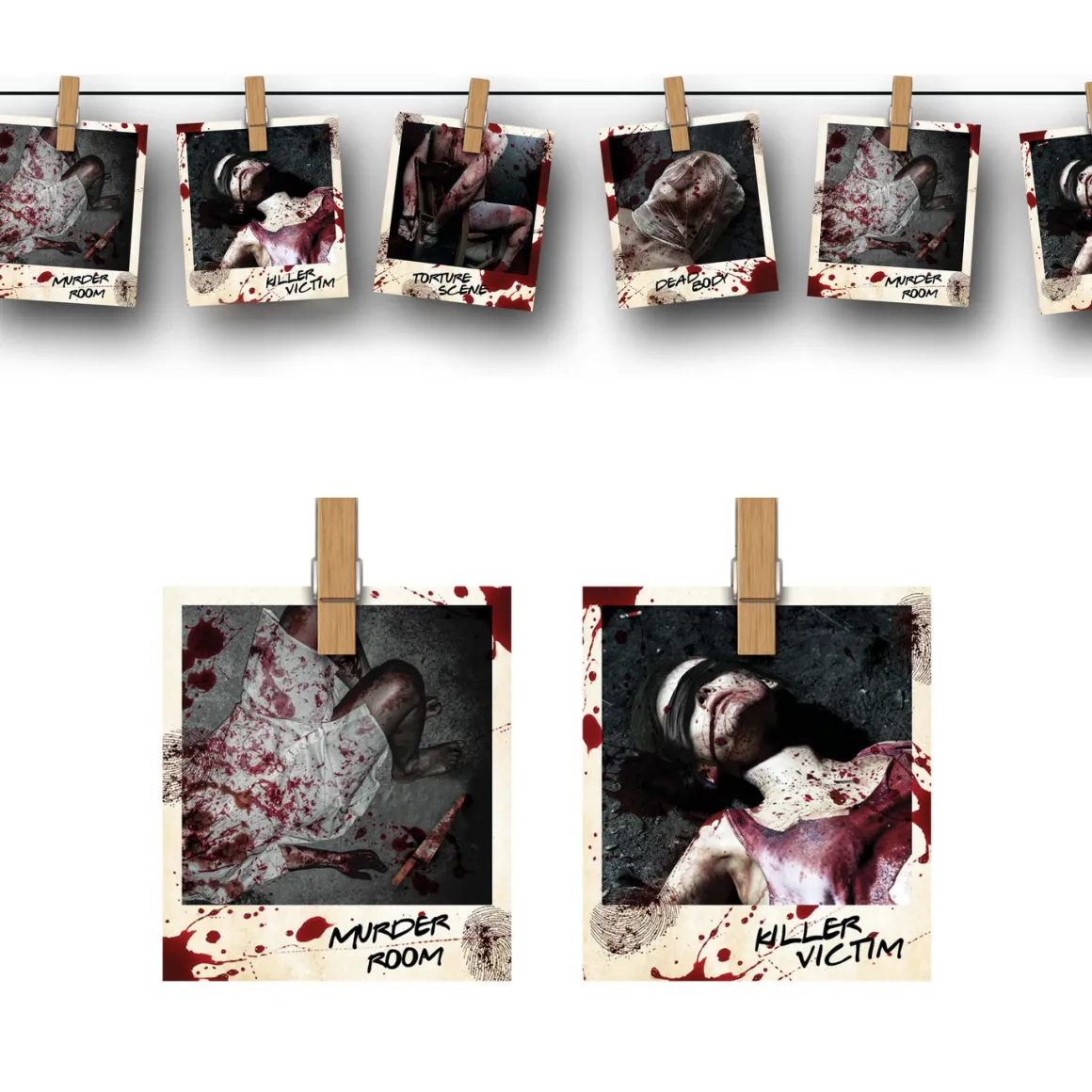 Halloweengirlang, crime scene photos 274 cm