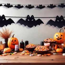 Halloweengirlang, fladdermus 300 cm