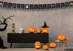 Halloweengirlang, pumpa 300 cm