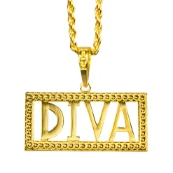 Halsband, diva guld