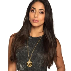 Halsband, dollartecken med strass