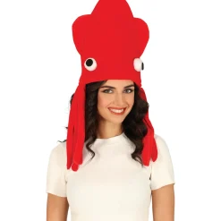 Hatt, bläckfisk röd