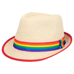 Hatt, fedora regnbåge strå
