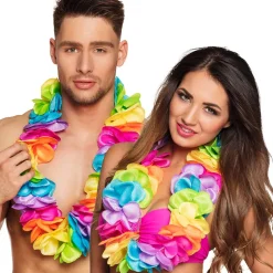 Hawaiikrans, regnbåge deluxe XL