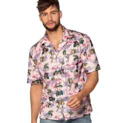 Hawaiiskjorta, flamingo