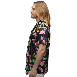 Hawaiiskjorta, swinging flamingo