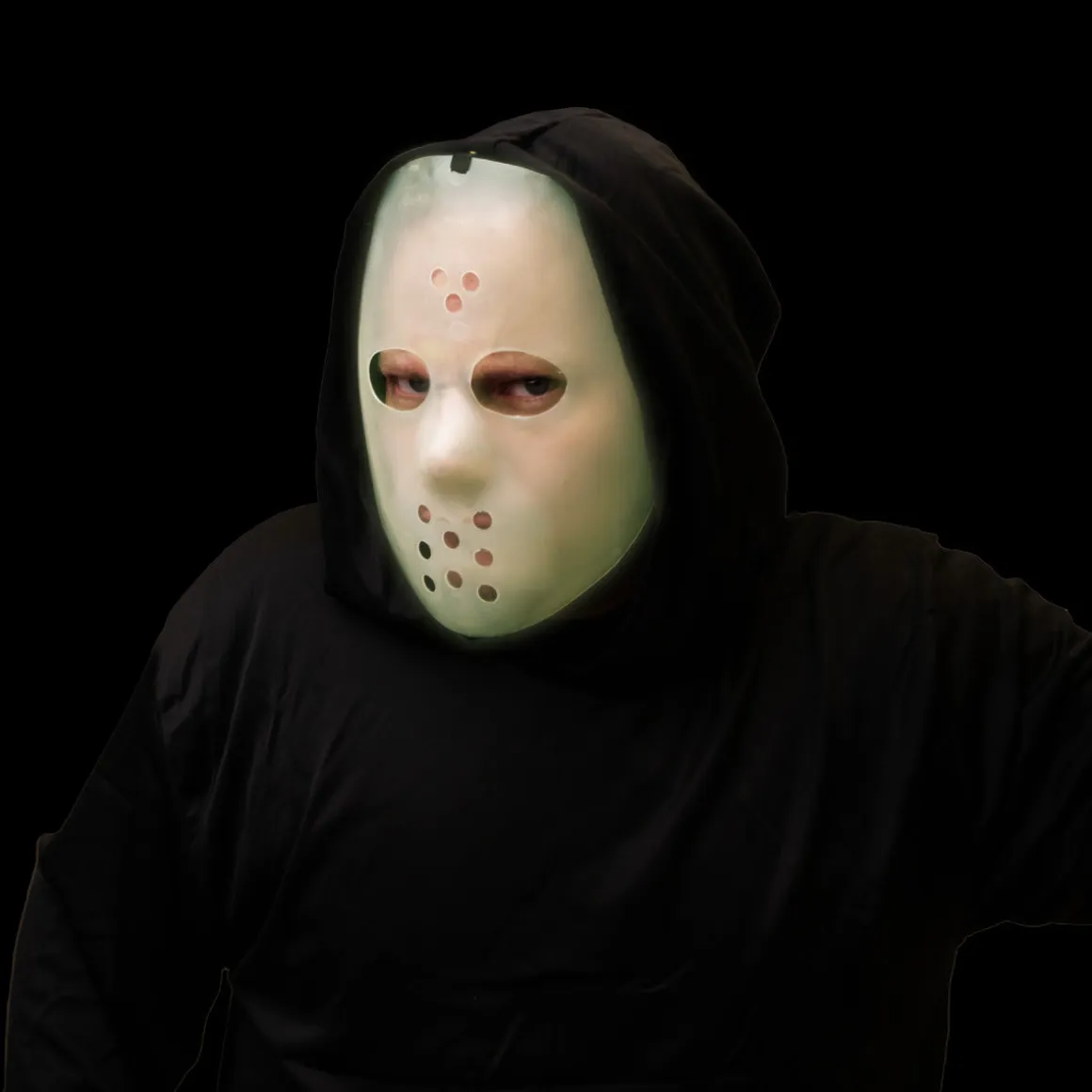 Hockeymask, självlysande inkl yxa
