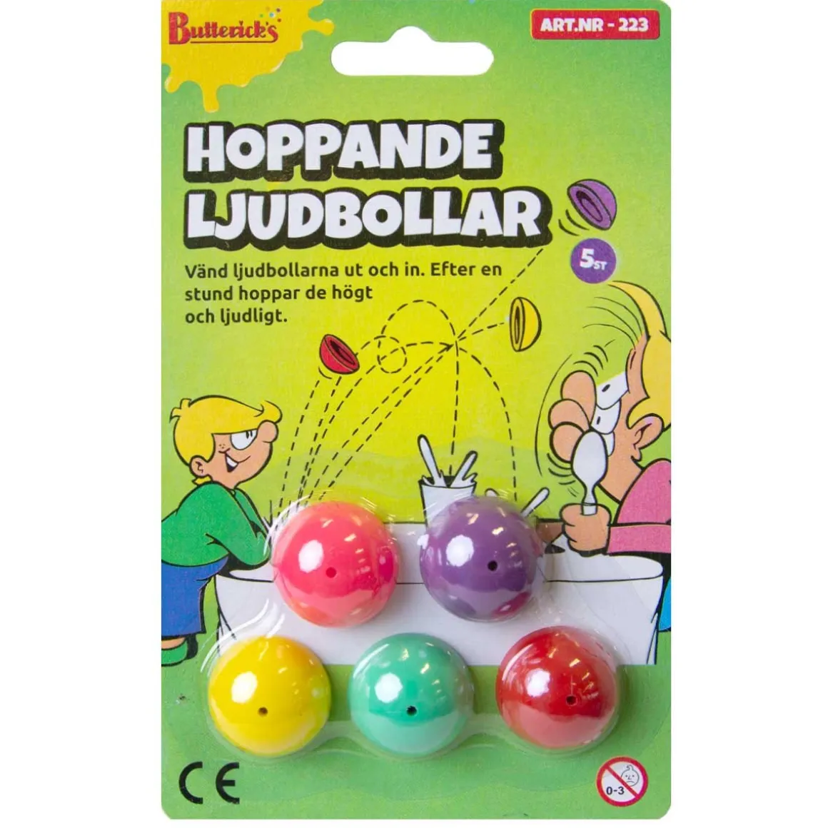 Hoppande ljudbollar 5 st