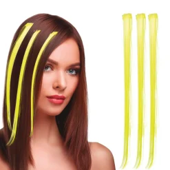 Hårförlängning, gula 3 st