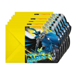 Inbjudningskort, Batman 6 st