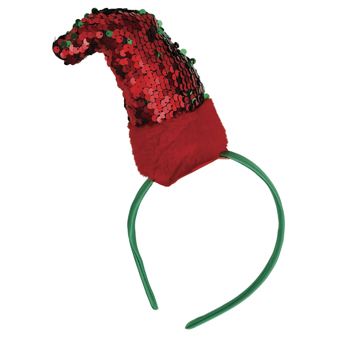 Juldiadem, tomteluva med paljetter