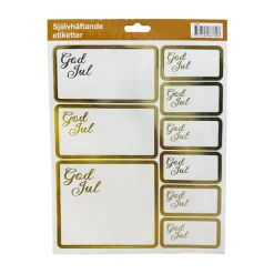 Juletiketter, god jul 9 st