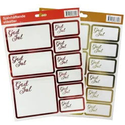 Juletiketter, god jul 9 st