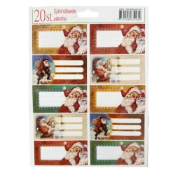 Juletiketter, tomtar 20 st