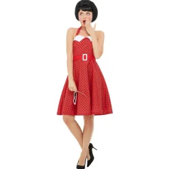 Klänning, 50-tal rockabilly röd