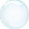 Klotballong, transparent blå 40 cm