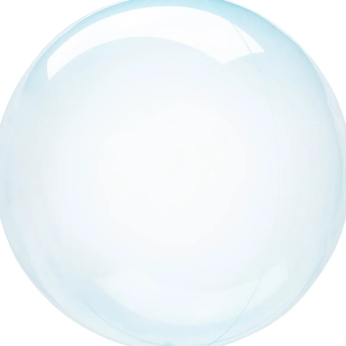 Klotballong, transparent blå 40 cm