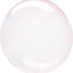 Klotballong, transparent ljusrosa 40 cm