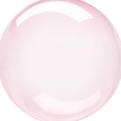 Klotballong, transparent mörkrosa 40 cm