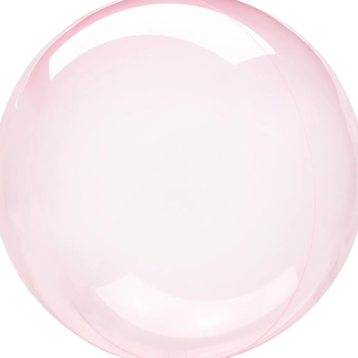 Klotballong, transparent mörkrosa 40 cm