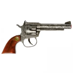 Knallpulverpistol, sheriff antik Holzgriff 17,5 cm
