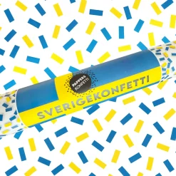 Konfettibomb, blå/gul 60 cm